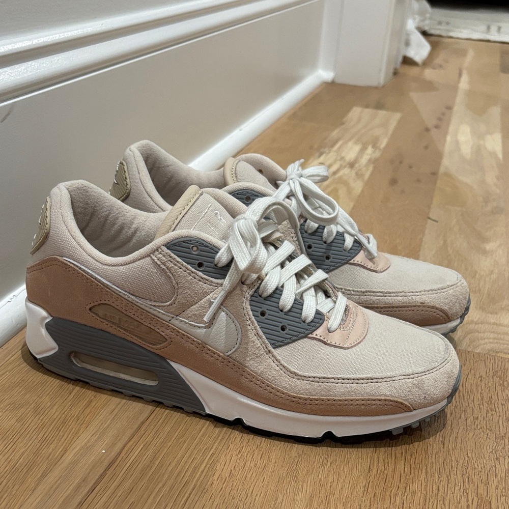Stylish Beige and Gray Sneakers